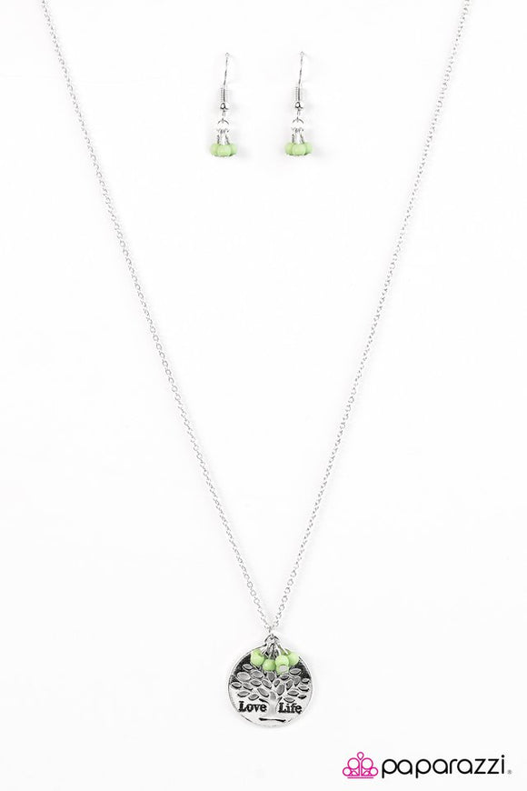 Life Is Lonely - Green Necklace