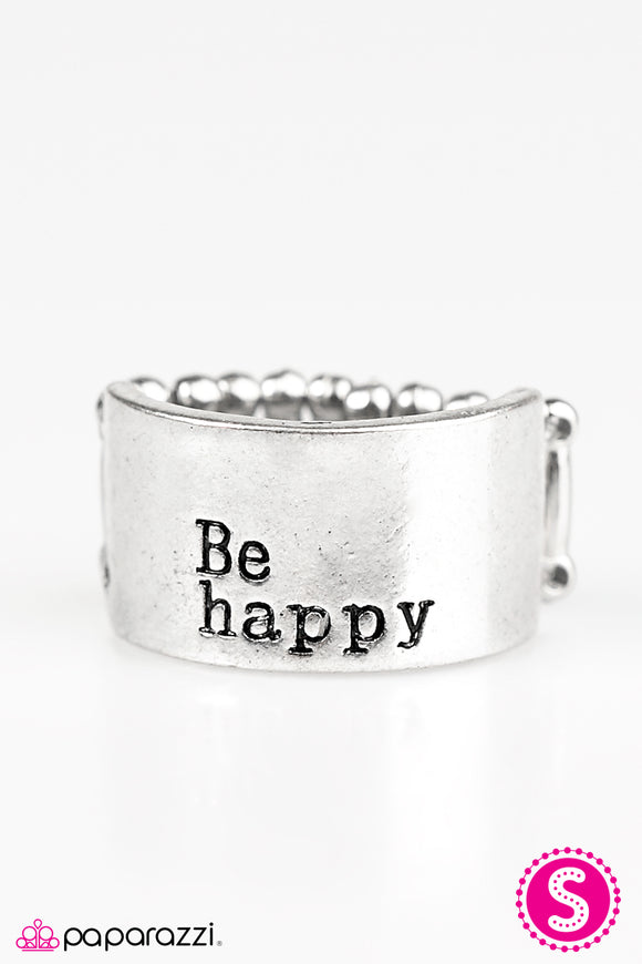 Be Happy - Silver Ring - Box 12