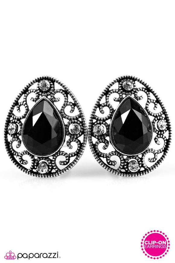 Precisely Princess - Black  Clip-On Earring - Box 1