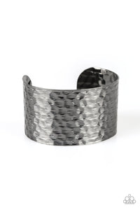 Simmering Shimmer - Black Cuff Bracelet - Bangle Box Black