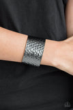 Simmering Shimmer - Black Cuff Bracelet - Bangle Box Black