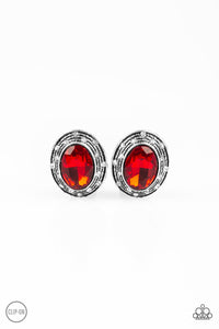 East Side Etiquette - Red Clip-On Earring - Box 1