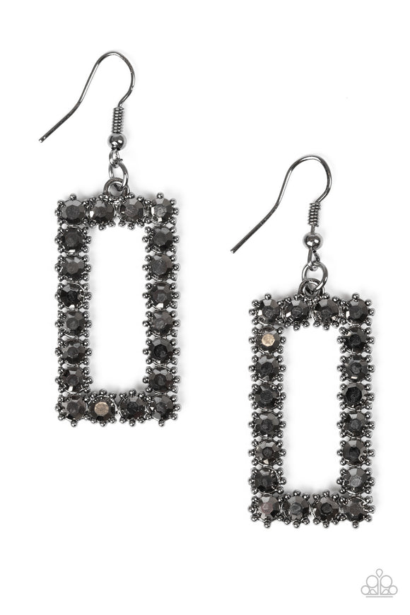 Mirror, Mirror - Black Earring