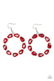 Ring Around The Rhinestone - Red Earring - Box RedE1