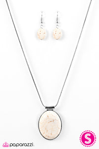 Lounging At The Lagoon - White Necklace - Box 8 - White