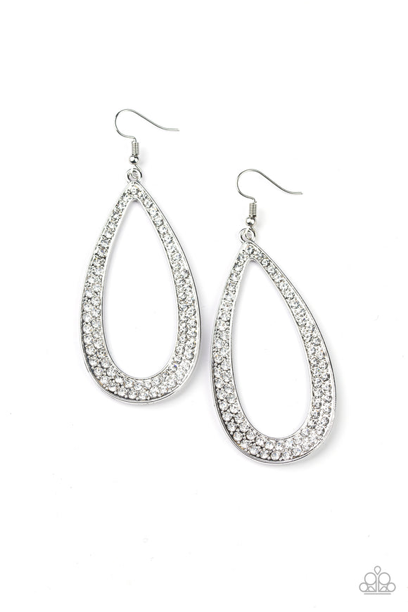 Diamond Distraction - White Earrings