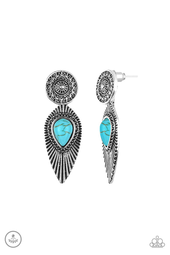 Fly Into The Sun - Blue Double Post Earring - Box 1 - Blue