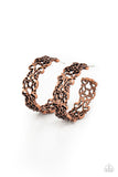 Laurel Wreaths - Copper  Hoop Earrings