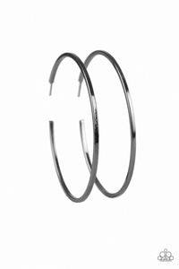 Perfect Shine - Black Hoop Earring