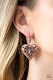 Western Heart - Copper Earrings