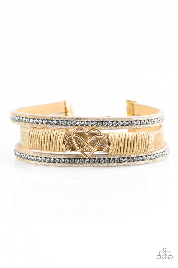 Hustlin' Heart - Gold Urban Bracelet