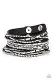 Rhinestone Riot - Black Urban Bracelet