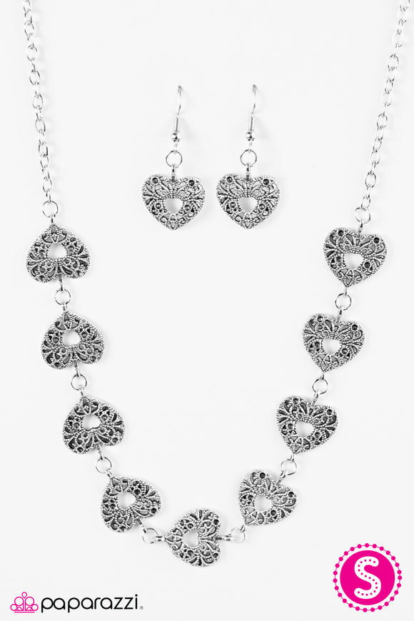 Hearts Harmony - Silver Necklace - Box 16 - Silver