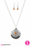 One In A MEDALLION - Orange Necklace - Box 6 - Orange