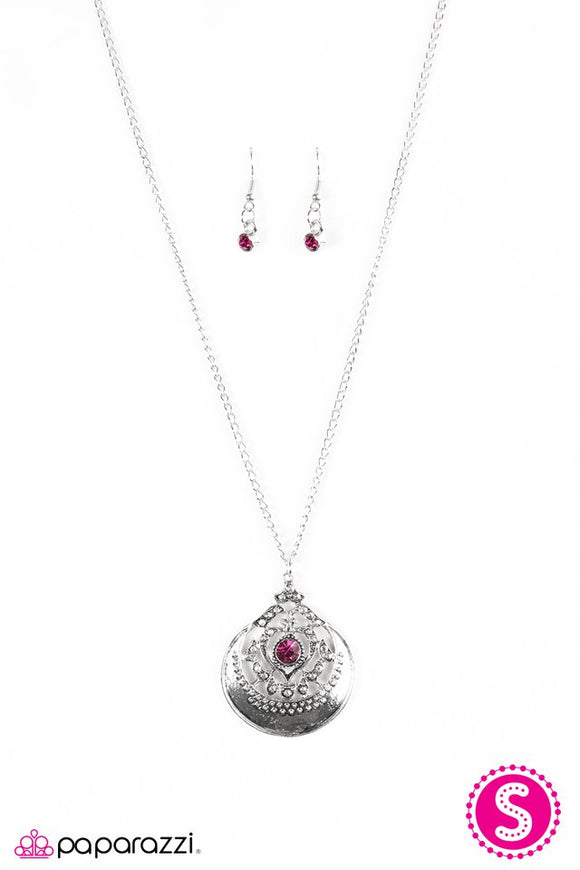 One In A Medallion - Pink Necklace - Box 7 - Pink