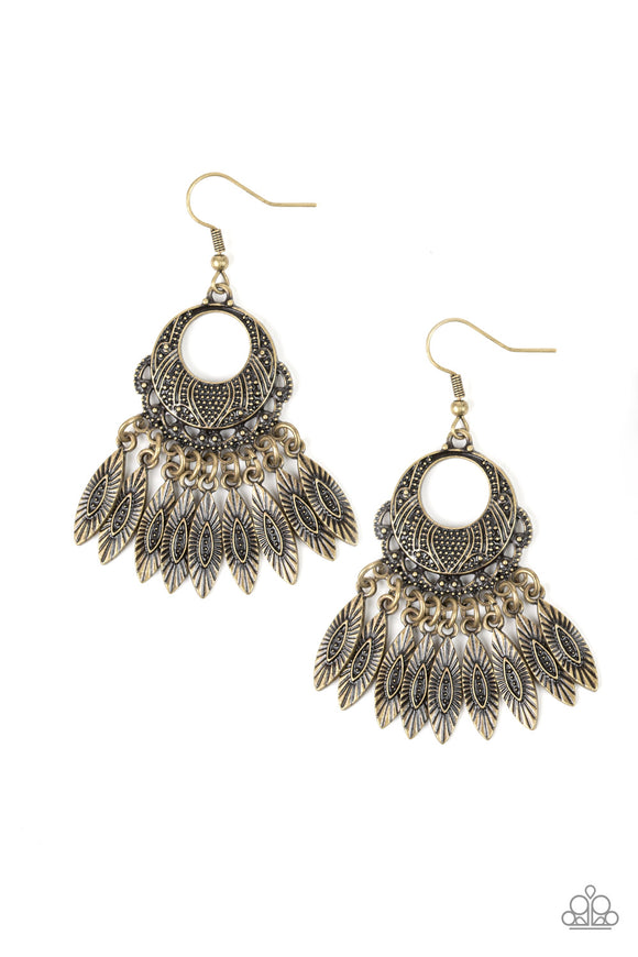 Country Chimes - Brass Earrings
