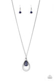 Teardrop Tranquility - Blue Necklace - Box 4 - Blue