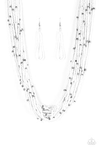 Summer Samba - White Seed Bead Necklace - Box 5 - White