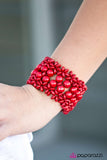 Tropical  Bliss - Red Stretch Bracelet