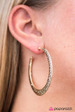 The World Is SHINE - Gold Hoop Earring