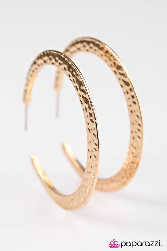 The World Is SHINE - Gold Hoop Earring