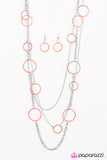 Do The HULA HOOP - Orange Necklace - Box 4 - Orange