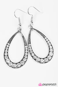 Twinkling Tempest -  White Earrings