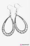 Twinkling Tempest -  White Earrings