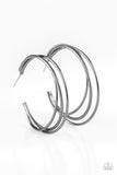 Jumpin' Through Hoops - Black  Hoop Earring