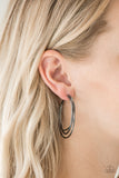 Jumpin' Through Hoops - Black  Hoop Earring