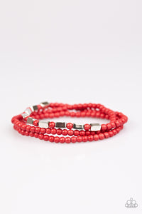 Living Off The Land - Red Stretch Bracelet