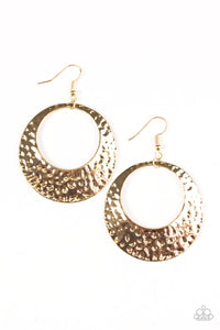 Casual Shimmer - Gold Earrings