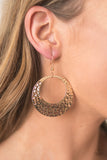 Casual Shimmer - Gold Earrings