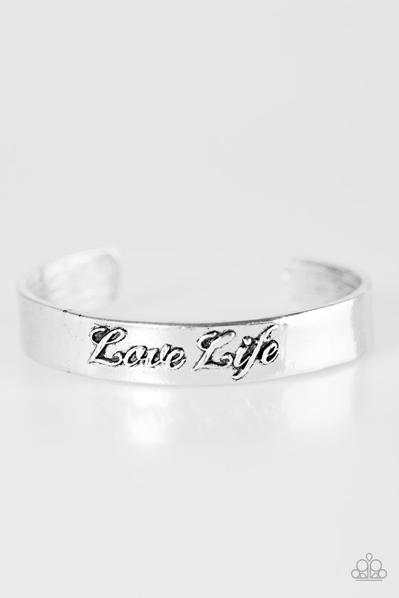 Live To The Fullest - Silver Cuff Bracelet - Bangle Silver Box