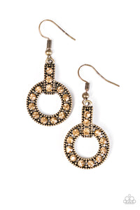 Midnight Ball - Brass Earrings