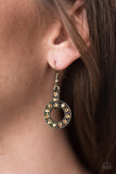 Midnight Ball - Brass Earrings