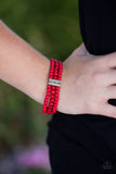 Malibu Muse - Red Stretch Bracelet