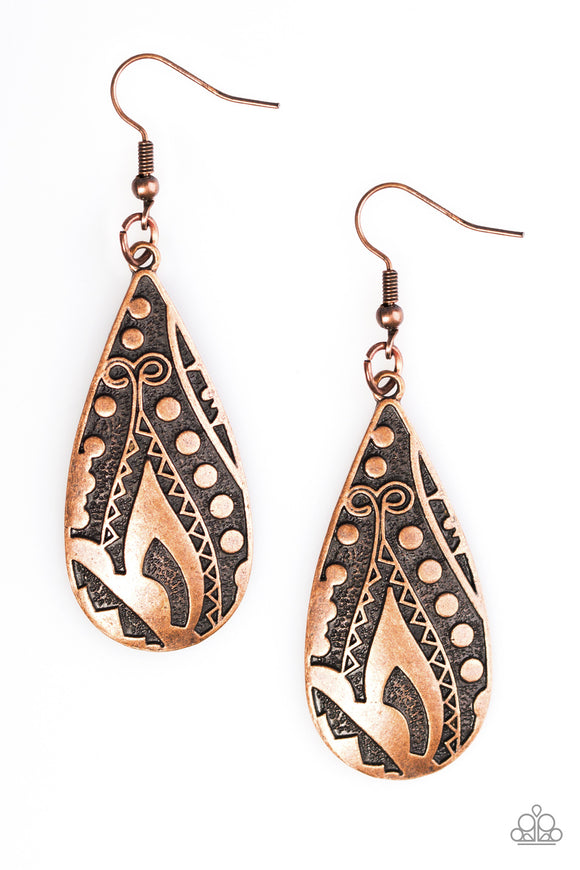 Token Texture - Copper Earring