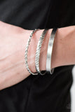 Retro Radiance - Silver Bracelet - Bangle Silver Box