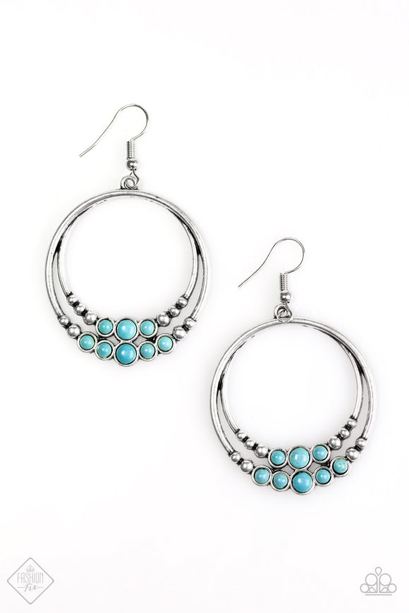 Spiraling Serenity - Blue Earrings