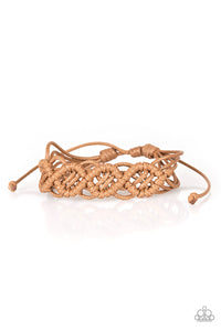 Boondocks And Bonfires - Brown Urban Pull Cord Bracelet