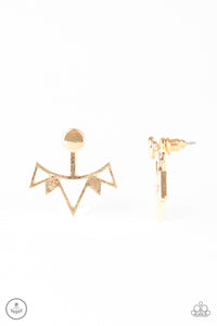 Like A Flash - Gold Double Post Earring - Box 1 - Double-Sided Post