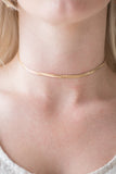 Serpentine Shimmer - Gold Necklace - Choker