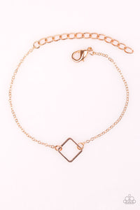 The SQUARE Minimum - Rose Gold Bracelet - Clasp Gold Box