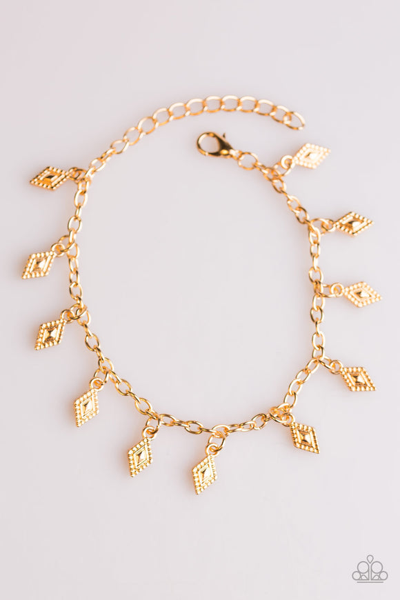 Diamond Dunes - Gold Bracelet - Clasp Gold Box