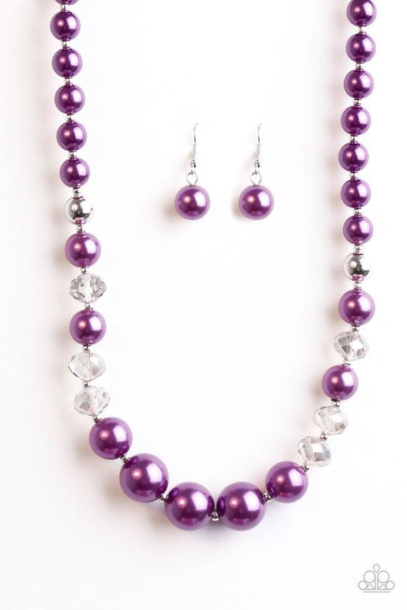 GLAM Straight - Purple Necklace - Box 6 - Purple