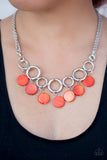 Coastal Adventure - Orange Necklace - Box 6 - Orange