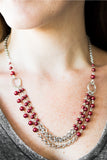 Luxury Shimmer - Red Necklace