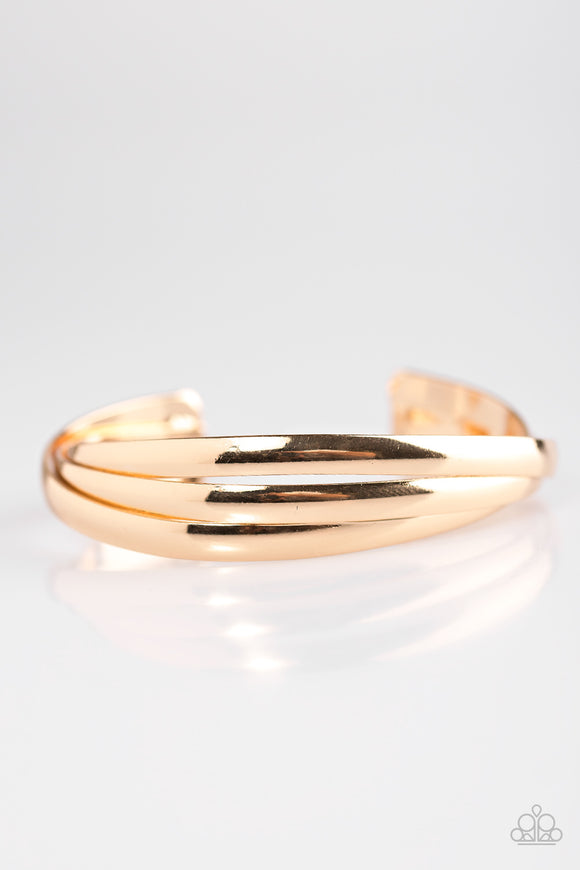 Best In DOWNTOWN - Gold Cuff Bracelet - Bangle Gold Box