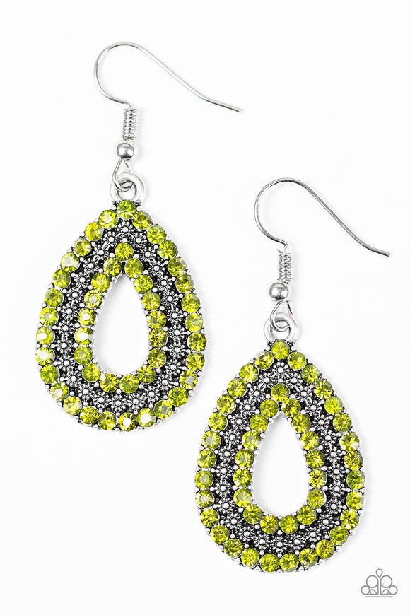 Make A Glam Out Of You - Green Earrings